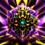 Placeholder: a mandelbulb 3d fractal made of metallic random color cubes a pertty artistc background