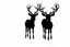 Placeholder: silhouette of a male deer and a female deer, black on white, vector