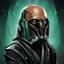 Placeholder: star wars bald male corellian jedi pilot wearing gunmetal grey and black old republic armored robes with gold trim inside the jedi temple holding a lightsaber with viridian green blade in left hand, centered head and shoulders portrait, hyperdetailed, dynamic lighting, hyperdetailed background, 8k resolution, volumetric lighting, light skin, fully symmetric details