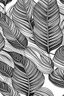 Placeholder: Create seamless banana leaf wallpaper pattern in black and white in vector lines