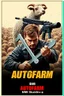 Placeholder: "Design a 90s-style action movie poster titled 'AUTOfarm.' Feature a heroic mechanic in the foreground, fiercely battling thousands of adversaries with a spanner. In the background, include a determined sheep wielding a machine gun. Capture the high-energy, gritty aesthetic of classic 90s action films, with intense and dynamic elements. Prominently display the subtitle 'BMI - BMI Suckin-p-p' in bold, impactful lettering."