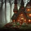 Placeholder: a fantasy witch house in the woods made of gingerbread, frosting, and candy, 8k resolution, centered, high-quality, ultrafine-detail, digital art, detailed matte, volumetric lighting, illustration, 3D octane render, brian froud, howard lyon, ben goossens, George Grie, alphonse mucha