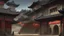 Placeholder: ancient, fantasy, chinese town, dune, crater, sand strom, destroyed chinese houses