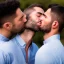 Placeholder: men kissing