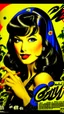 Placeholder: Betty Page art from japanese style 1900 movie. Pepsi can packaging