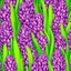 Placeholder: a highly detailed oil painting of a Hyacinth flower, repeating seamless pattern, beautiful and lush, pop art