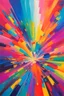 Placeholder: Technicolor Dreams" - Paint a simple, abstract composition using bold, vibrant colors to represent the fast-paced, high-tech world we live in.