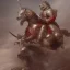 Placeholder: Nomad cavalry inline attacking. Horses. Damascus steel. Red. Sharp details. Roar.