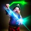 Placeholder: photo, Dwarf wizard shoots lasers at kids