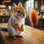 Placeholder: the squirrel: So this really stupid cat and fox walk into a bar... [Humorous, quirky avant garde, futuristic neo-dada]