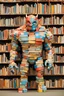 Placeholder: a big hero monster made of books