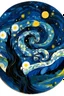 Placeholder: n this interpretation, elemental shapes take on a celestial quality, echoing Van Gogh's starry night sky. Circular patterns may represent the cosmic dance of raw materials, converging and diverging in a mesmerizing rhythm. The watercolor technique amplifies the dreamlike atmosphere, with ink accents tracing the celestial pathways of material metamorphosis