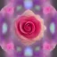 Placeholder: transparent multicolor crystal rose