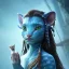 Placeholder: Pandora. It is not clear what you mean by a "makeup-wearing baby" in the context of the film Avatar. baby cat