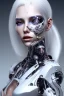 Placeholder: cyborg, white hair, sexy, perfect, real, dream