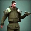 Placeholder: zelenskiy 3d game character with weapon