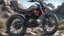 Placeholder: an off road adventure motorcycle, hyper real