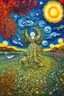 Placeholder: abundance pouring to every corner of the earth; a mashup of the styles of Da Vinci and Van Gogh