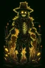 Placeholder: Full Body Glowing Undead Scarecrow Woman