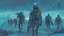 Placeholder: (Bio-engineered undead skeleton machine army) marching, (menacing), glowing eyes, tactical wear, gas masks, dark winter landscape, techno gothic aesthetic, epic, science fiction painting, (Denis Sarazhin, Alex Colville, Simon Stålenhag, Neil Blomkamp, Christopher Shy, Alejandro Burdisio, Tye Myartinez, ominous sky), RAW, gritty, high contrast, atmospheric horror art, vivid, neon overlay, harsh textures, dramatic, surreal horror, retro futuristic, nightmarish art, apocalyptic, atypical art