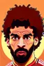 Placeholder: face Mohamed Salah Egyptian soccer player goal on Jupiter 2d cartoon