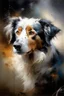 Placeholder: A portrait of a bernadoodle dog by willem haenraets, centred, perfect composition,