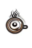 Placeholder: Logo the eye symbol with the coffee