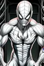 Placeholder: Terrifying white spider-man