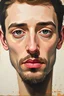 Placeholder: Ben Jamine facial portrait, oil on canvas by Flan Ders