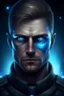 Placeholder: Galactic beautiful man commander deep Blue eyed