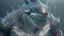 Placeholder: shark humanoid supervillain, photorealistic, unreal engine 5, masterpiece, trending on artstation, digital painting, ultra detailed