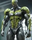 Placeholder: ANDROID man, torso with arms, full body armor, hyper detailed 8k colored pewter, yellow green and silver, incubus, detailed digital painting by Adam Martinakis, Howard Lyon, Alejandro Jansson, Aleksi Briclot, background art by Aaron Miller, ultra - fine detail, 16k, artstation trend, sharp focus, studio shot, intricate details