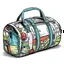 Placeholder: duffle bag, in a comic book style, illustration, white background,