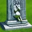 Placeholder: Woman crying laying next to a tombstone, cute, beautiful