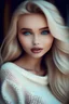 Placeholder: frontal beautiful caucasian woman with nordic genes very soft and smooth edges, Lana Rhoades, Darina Nikitina about 25 years old, slightly rounder face, prominent cheekbones blonde hair and hazel eyes, beautiful nordic babe