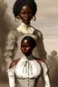 Placeholder: Create an image representing the "fancy girl" industry controlled by Armfield and Franklin, with scenes of transportation and trade. Depict the contrast between the lives of slaves considered "fancy girls" and other slaves during that era.