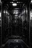 Placeholder: adigital door to an underground archive opening (in a metropolis that looks like a dark metallic hive)