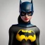 Placeholder: analog style,real cool girl portrait, simmetric eyes, ambient, batgirl make up outfit, ultra realistic photo, unreal engine --aspect ratio 1:1