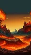 Placeholder: 2d hell landscape background for pixel game. hyper-detailed. trending on artstation. --ar 9:16