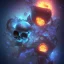 Placeholder: metal magic armoured skull MUSHROOMs stars galaxy SPACE lANDSCAPE BURNING IN BLUE FLAMES hellfire abyss math