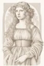 Placeholder: portrait of a renaissance renaissance woman botticelli style on a white background