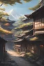 Placeholder: 17th century Japanese village landscape, light and shadow effects, complex, highly detailed, digital painting, Art Station, concept art, smooth, sharp focus, illustration, advanced digital anime art, atmospheric lighting, detailed face, stanley artgerm lau, wlop, rossdraws, art by artgerm and Greg Ruth