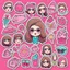 Placeholder: girly stickers template