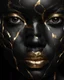 Placeholder: a beautiful black woman face made of kintsugi seam, photo realistic, 16K