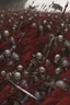 Placeholder: a red battle field with dead orcs