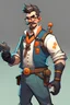 Placeholder: australian man warrior as a doctor with healing powers holding a sawed off shotgun,he's in a medic from tf2 like outfit,australian culture on his outfit ,Hunter X Hunter Style,Jojo Style,Street Fighter Style,Mortal Kombat Style, Tekken Style, King Of Fighters Style,2000s Cartoon Style,killer instinct style,2000s Anime Style,Rap Fashion Style,Street Wear Style,Adult Swim Style,Final Fantasy Style, Todd Mcfarlane Style,Guillermo Del Toro Style,Mike Mignola Style.