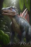 Placeholder: Dinosaur dragon creature , 3d 4k octane render, lifelike, photorealistic, artstation, illustration, smooth, sharp focus, ornate, intricate, complex, highly detailed, digital painting, smooth, art by tom bagshaw, akihiko yosh