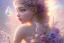 Placeholder: one very little beautiful fairy on a big crystal subtle flower in a galactic ambiance, transparent petals, delicate colors, in the foreground, full of details, smooth, bright sunshine，soft light atmosphere, light effect，vaporwave colorful, concept art, smooth, extremely sharp detail, finely tuned detail, ultra high definition, 8 k, unreal engine 5, ultra sharp focus