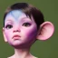 Placeholder: Wearing make up avatar in pandora toddler, full body, Pandora background