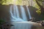 Placeholder: Waterfall, sunny day, impressionism painting